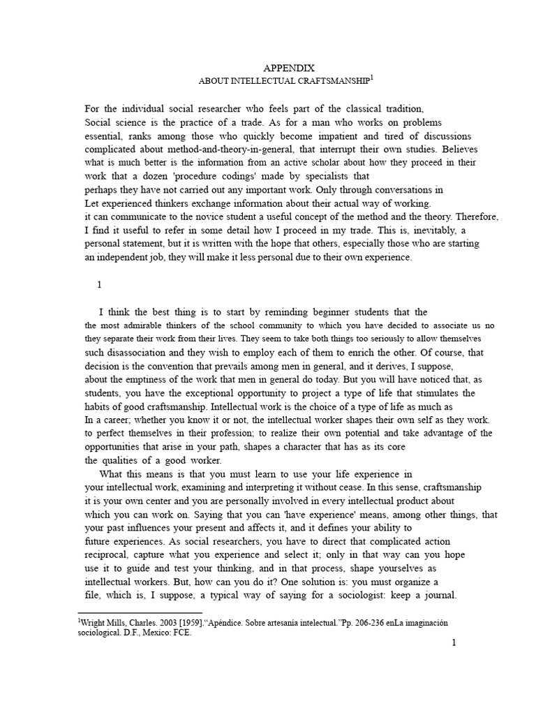 Intellectual Craftsmanship in Social Research | PDF | Theory | Income