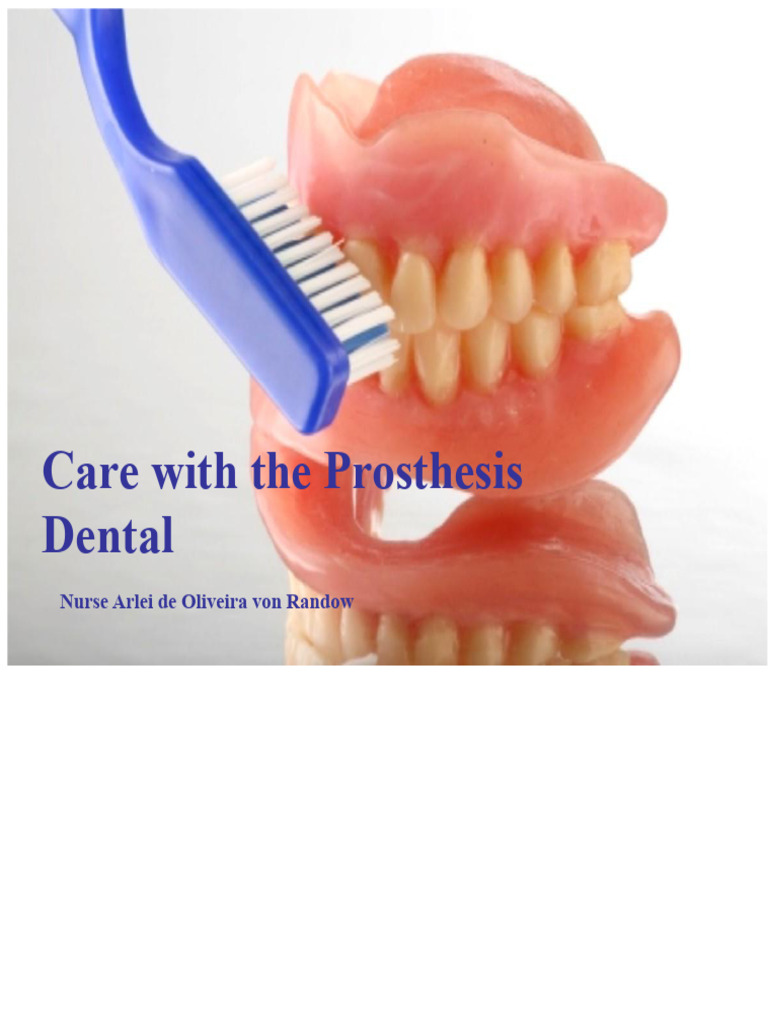 Dental Prosthesis Care Guide | PDF | Dentures | Prosthesis