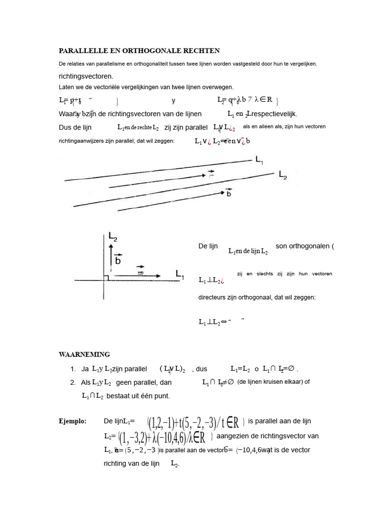 PARALLELLE EN ORTHOGONALE RECHTEN Hoek r3 | PDF