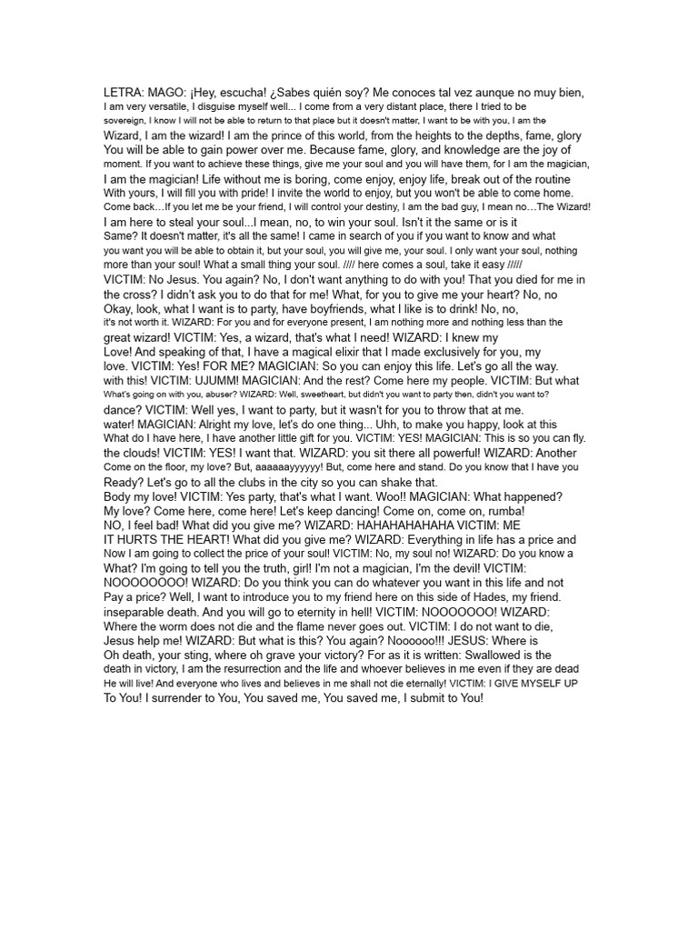 Theater Plays Script | PDF | Magician (Fantasy)