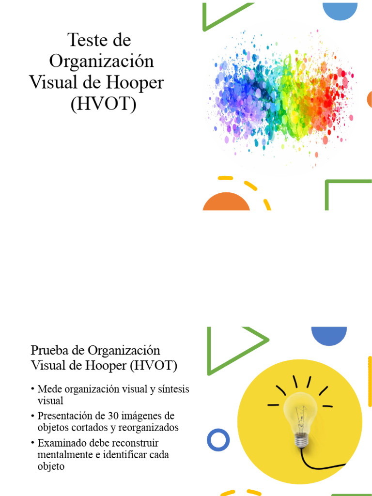 Prueba de Organización Visual HVOT | PDF | Neurología | Medicina