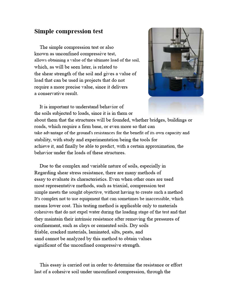 Simple Compression Test...... J.J. | PDF | Deformation (Engineering ...