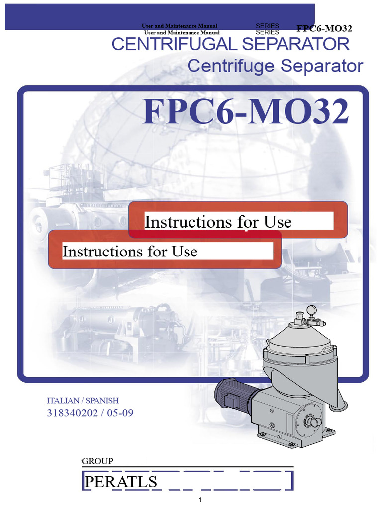 FPC6-MO32 Centrifugal Separator Manual | PDF | Manual Transmission ...