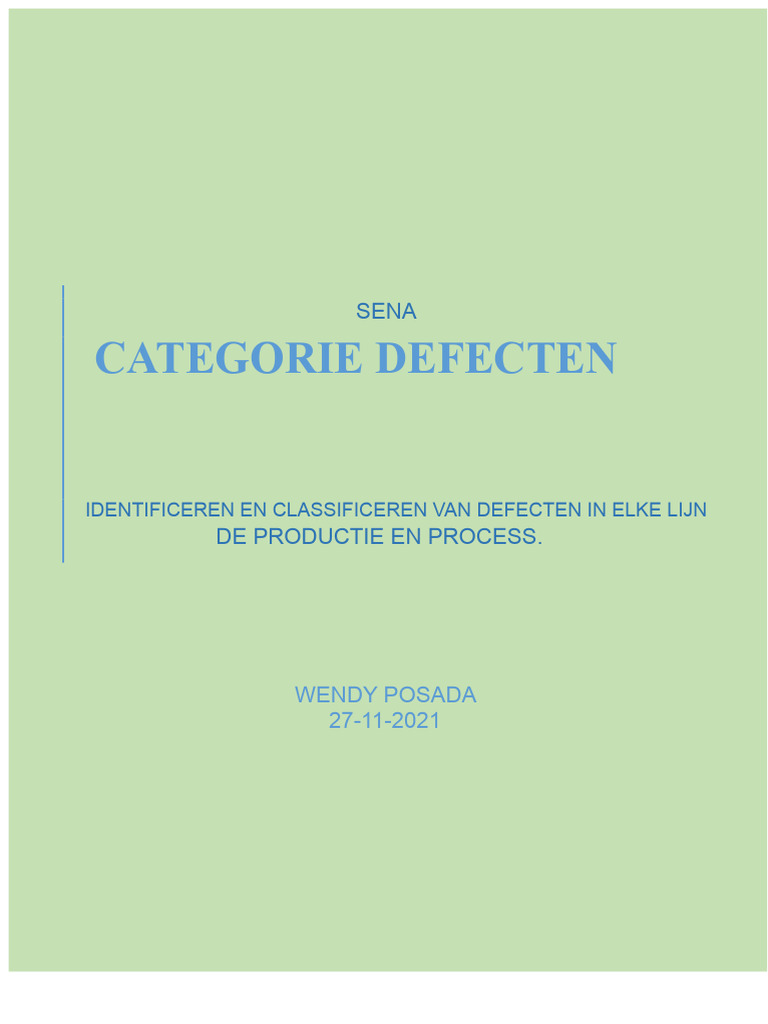 Defecten Catalogus | PDF