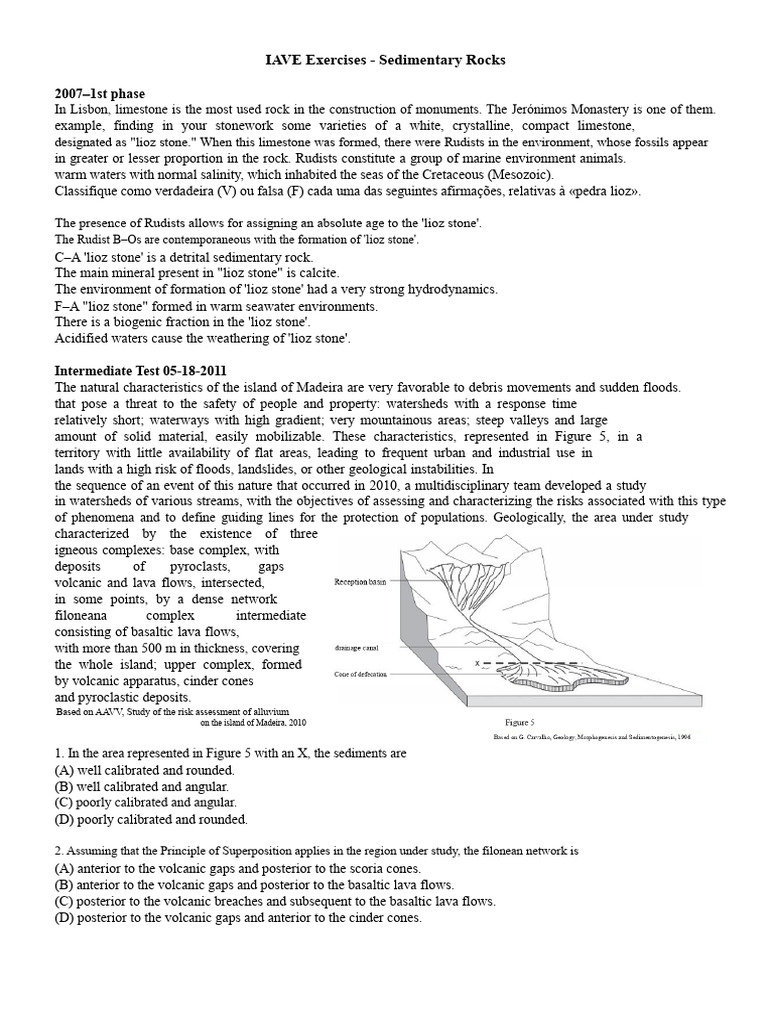 Sedimentary Rocks and Geological Risks | PDF | Rock (Geology) | Limestone