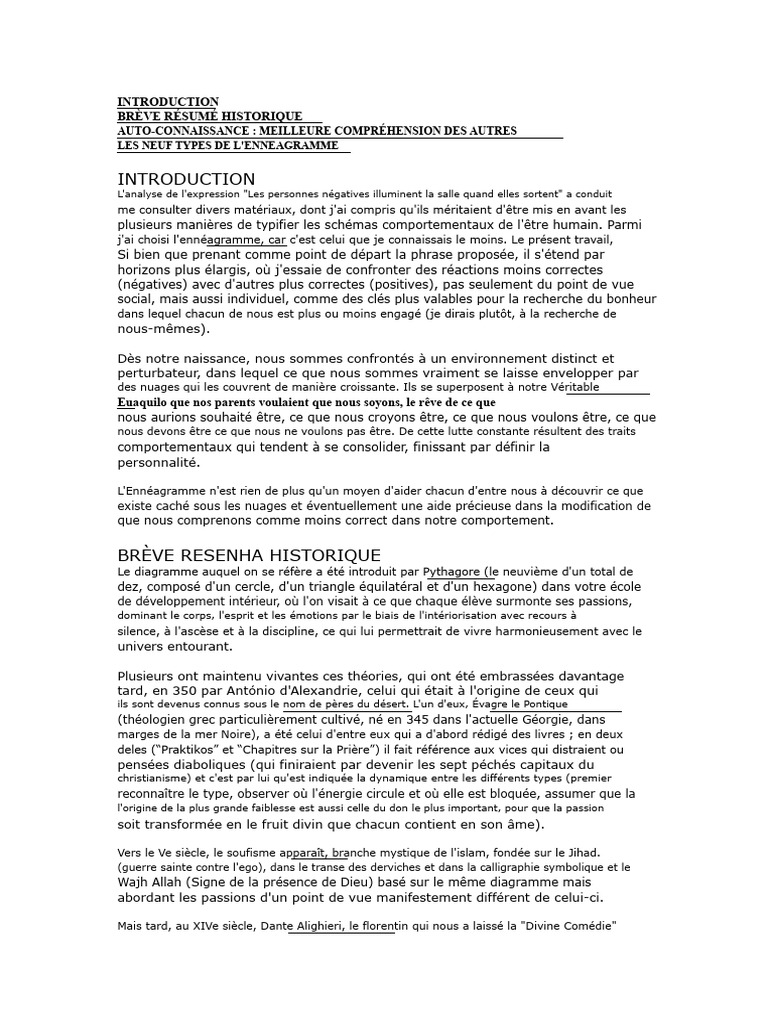 Comprendre l'Ennéagramme et ses Types | PDF | Soufisme | Dieu
