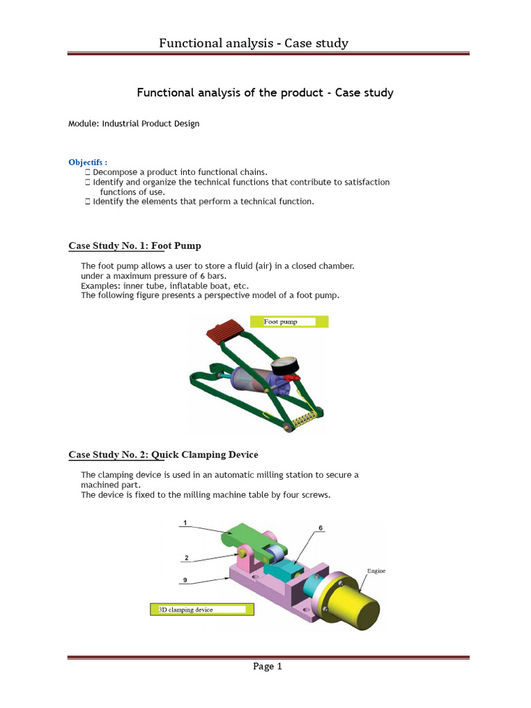 Functional Analysis Case Studies in Design | PDF