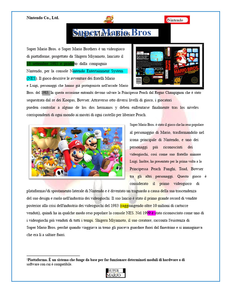 Super Mario Bros | PDF