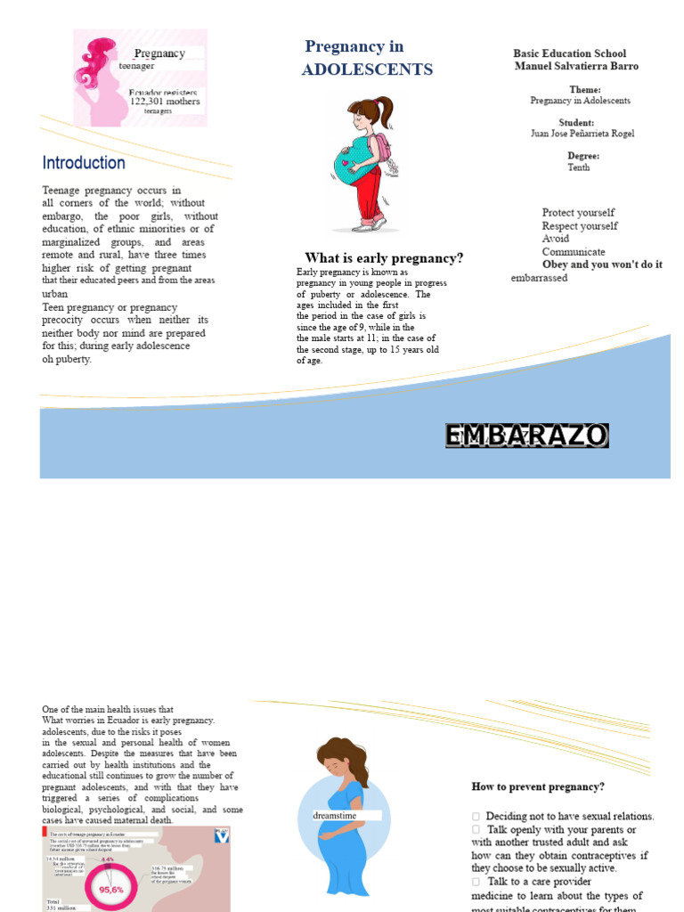 TRIPTYCH Adolescent Pregnancy | PDF | Teenage Pregnancy | Adolescence