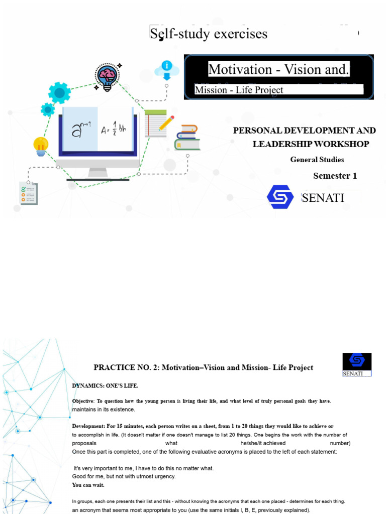 Exercises Unit 02 Development of the life project | PDF | Classroom | Goal