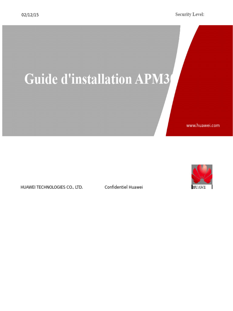 Guide d'installation APM30 Huawei | PDF | Câble coaxial | Énergie ...