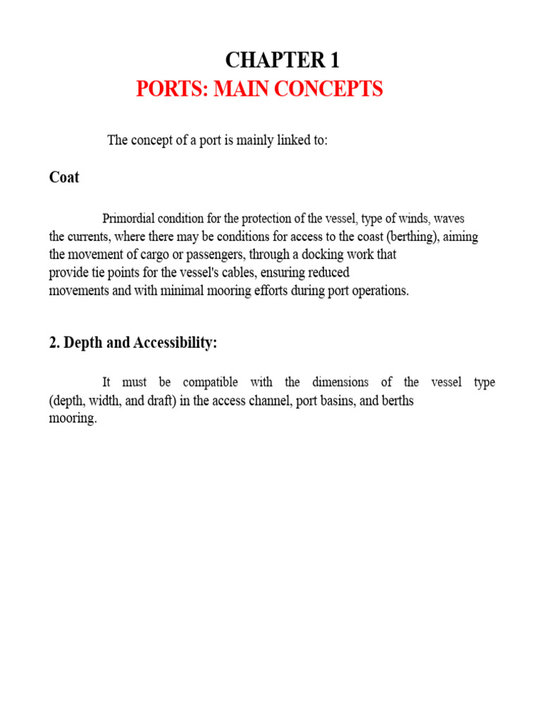 Key Concepts of Port Operations | PDF | Port | Maritime Pilot