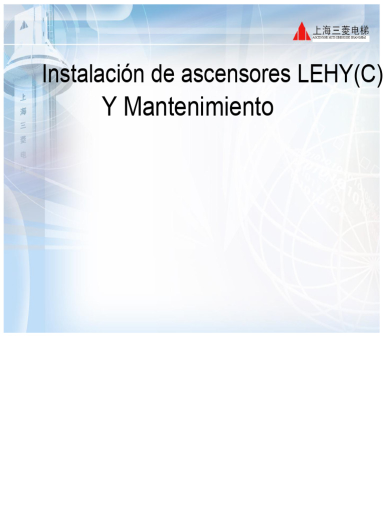 Instalación y Mantenimiento de Ascensores LEHY | PDF | Ascensor ...