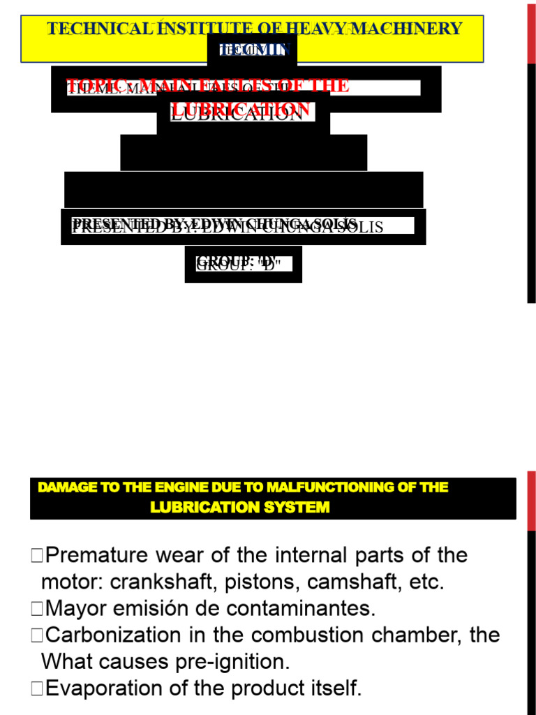 Diesel Engine Lubrication Faults Guide | PDF | Internal Combustion ...