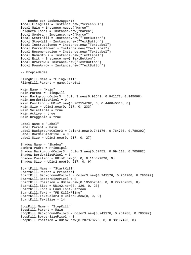 FE Kill/Fling GUI Script for Roblox | PDF | Typefaces | Typography