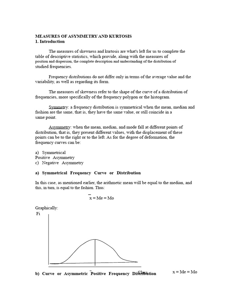 Measures of Skewness and Kurtosis | PDF | Skewness | Mathematical Analysis