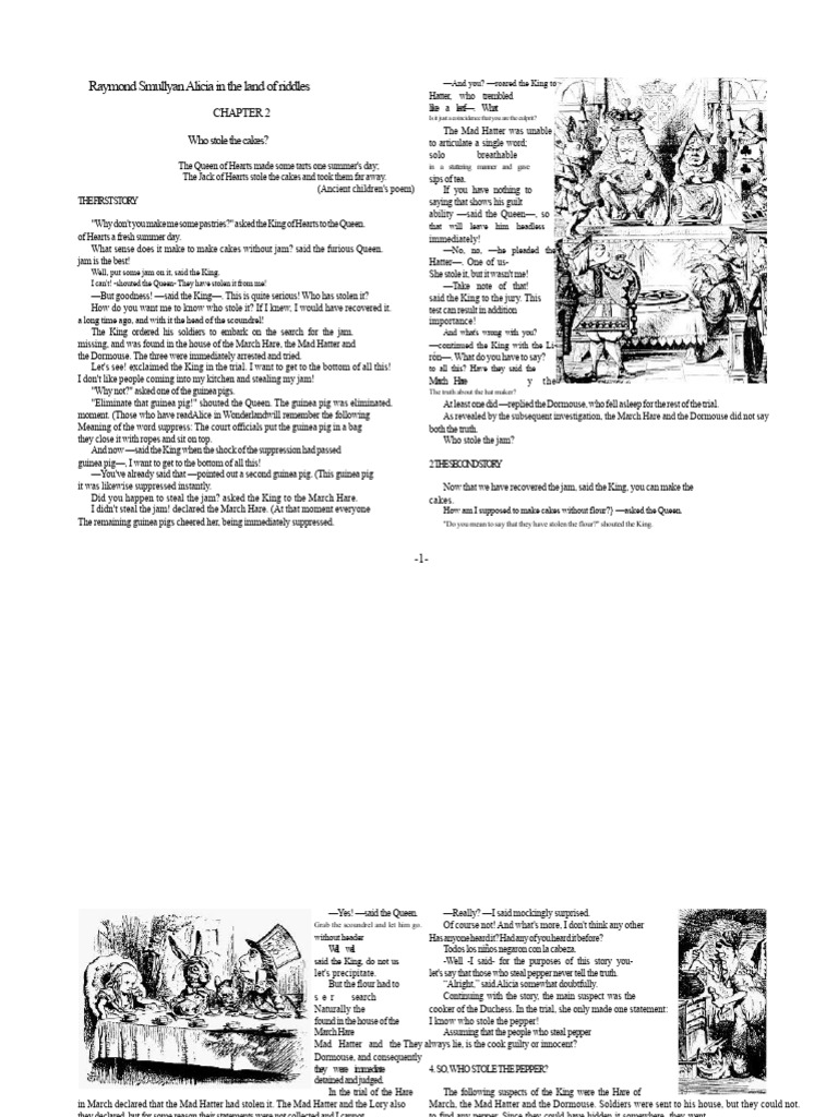 Alicia Riddles | PDF | Alice's Adventures In Wonderland | Lewis Carroll
