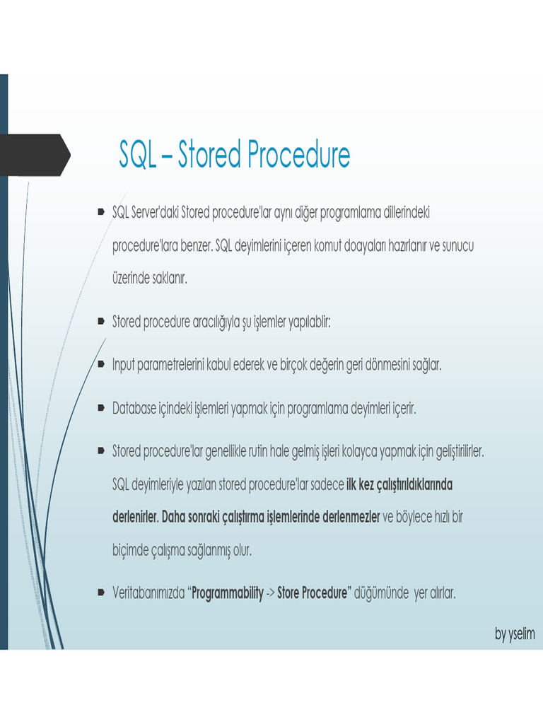 Hafta10 Storedprocedure | PDF