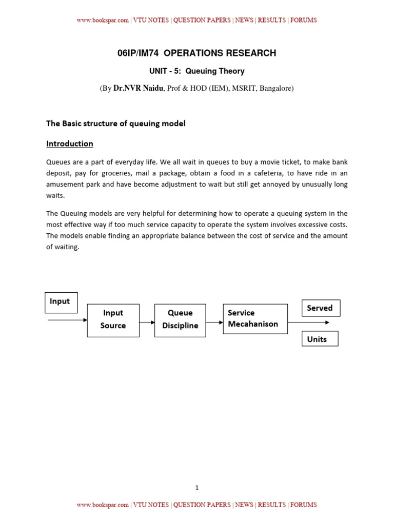 Queuing Theory: Models and Applications | PDF | Applied Mathematics ...