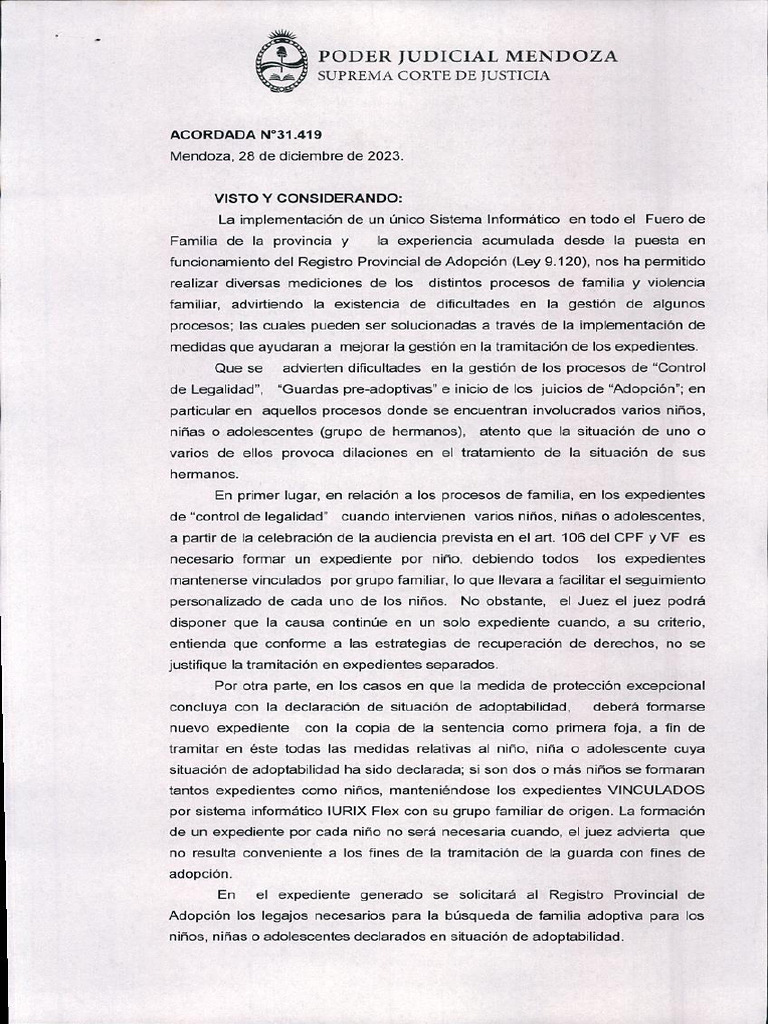 Acordada 31419 | PDF