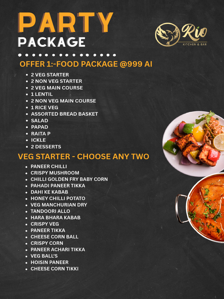 Party Food and Beverage Packages | PDF | Drink | Thai Cuisine