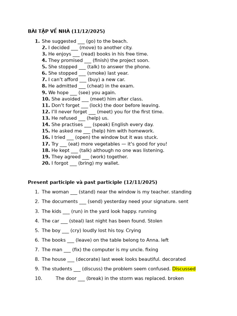 English Grammar Exercises and Answers | PDF | Syntax | Language Mechanics