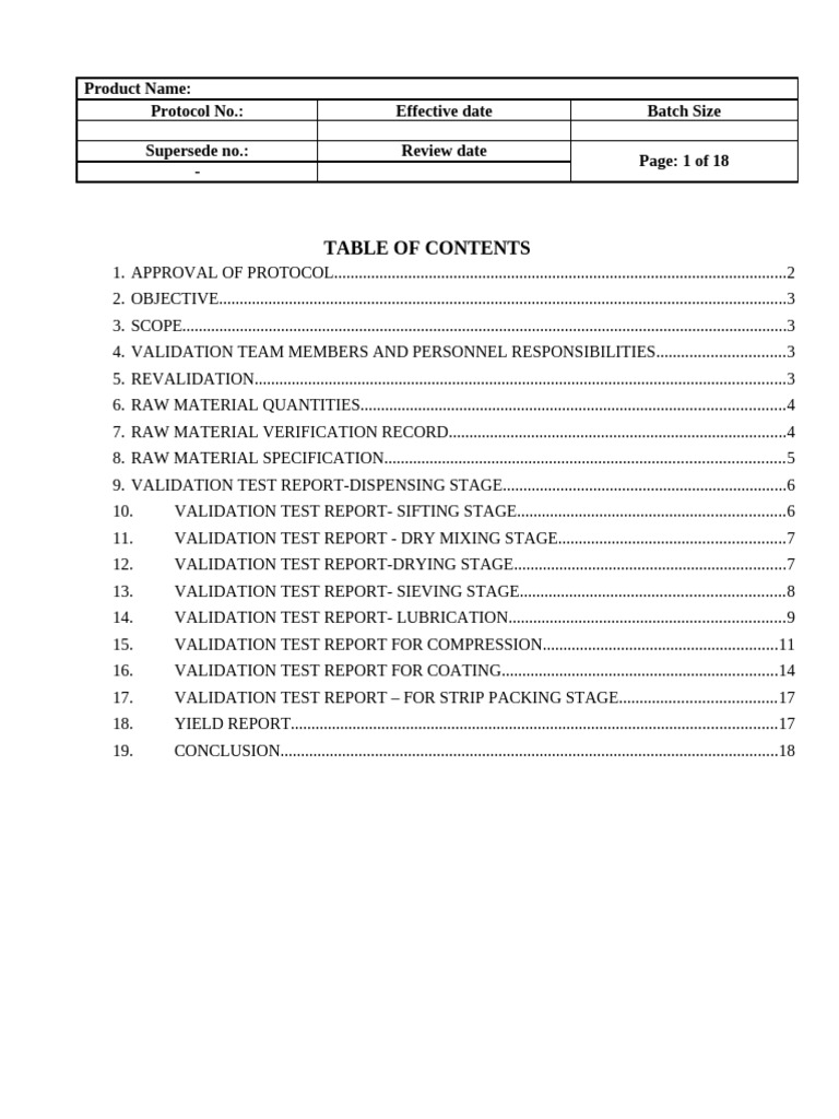 Process Validation Protocol Overview | PDF | Verification And Validation