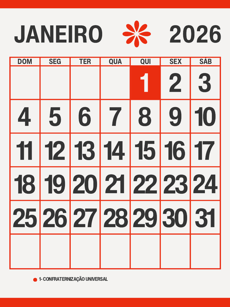 Calendário de Feriados 2026 Brasil | PDF