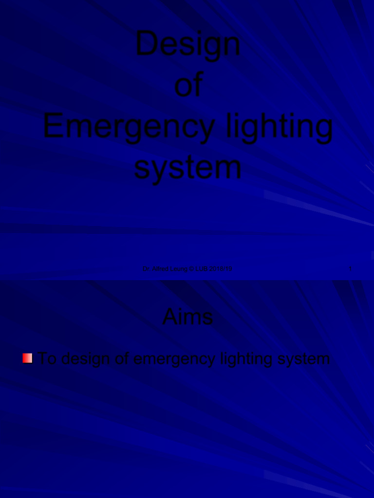 Emergency Lighting System Design Guide | PDF | Lighting | Safety