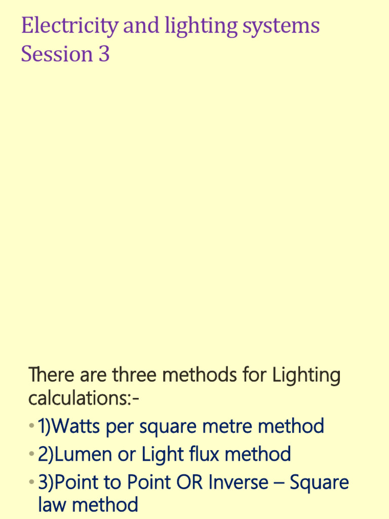 Lighting Calculation Methods Explained | PDF | Lighting ...