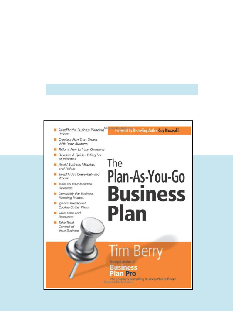 (Ebook) The Plan-as-You-Go Business Plan by Tim Berry ISBN ...