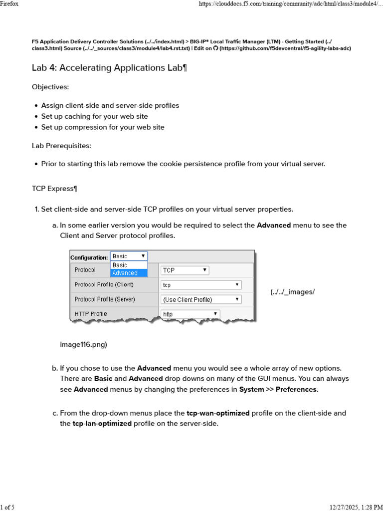 F5 LTM Application Acceleration Lab | PDF | Client–Server Model | World ...