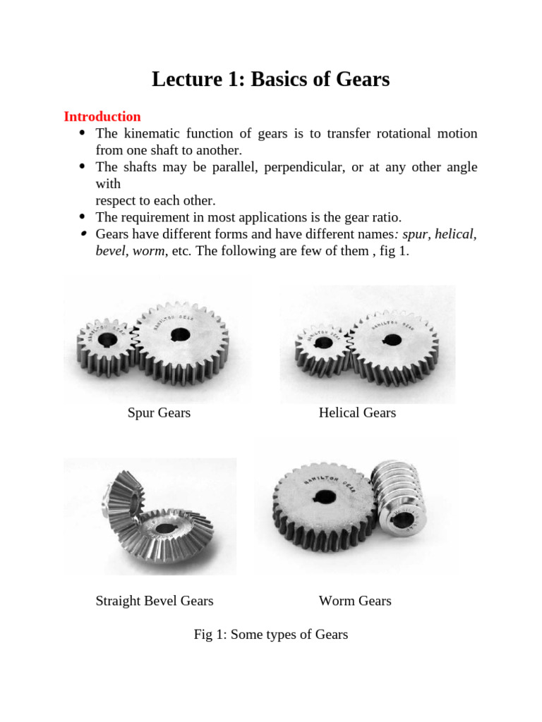6 Gears 1 | PDF | Gear | Mechanics