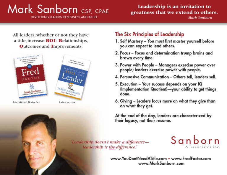 Six Principles of Effective Leadership | PDF