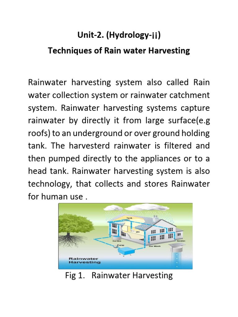Rainwater Harvesting Techniques Explained | PDF | Groundwater | Water