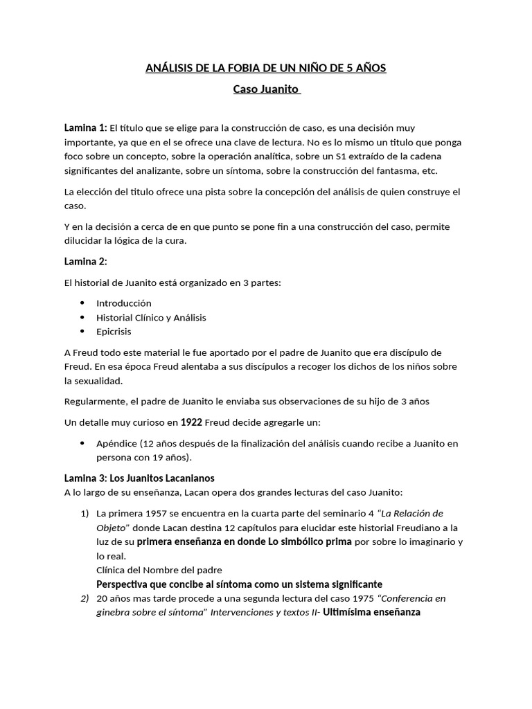 Juanito | PDF | Jacques Lacan | Sicología
