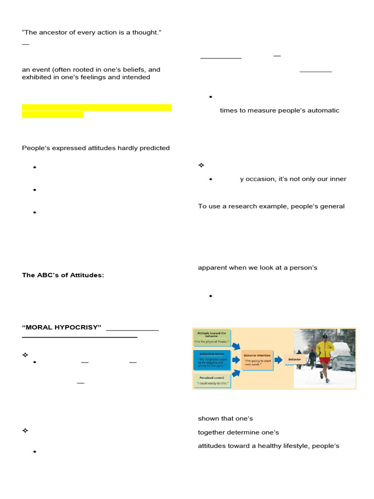 Attitudes and Their Impact on Behavior | PDF | Attitude (Psychology ...