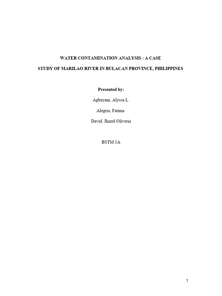 Natsci - Case Study.pdf | PDF | Water Pollution | Pollution