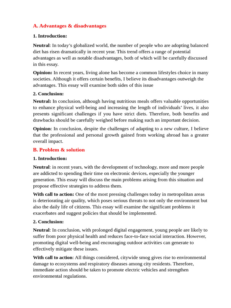 Advantages and Disadvantages of Lifestyle Choices | PDF | Well Being ...