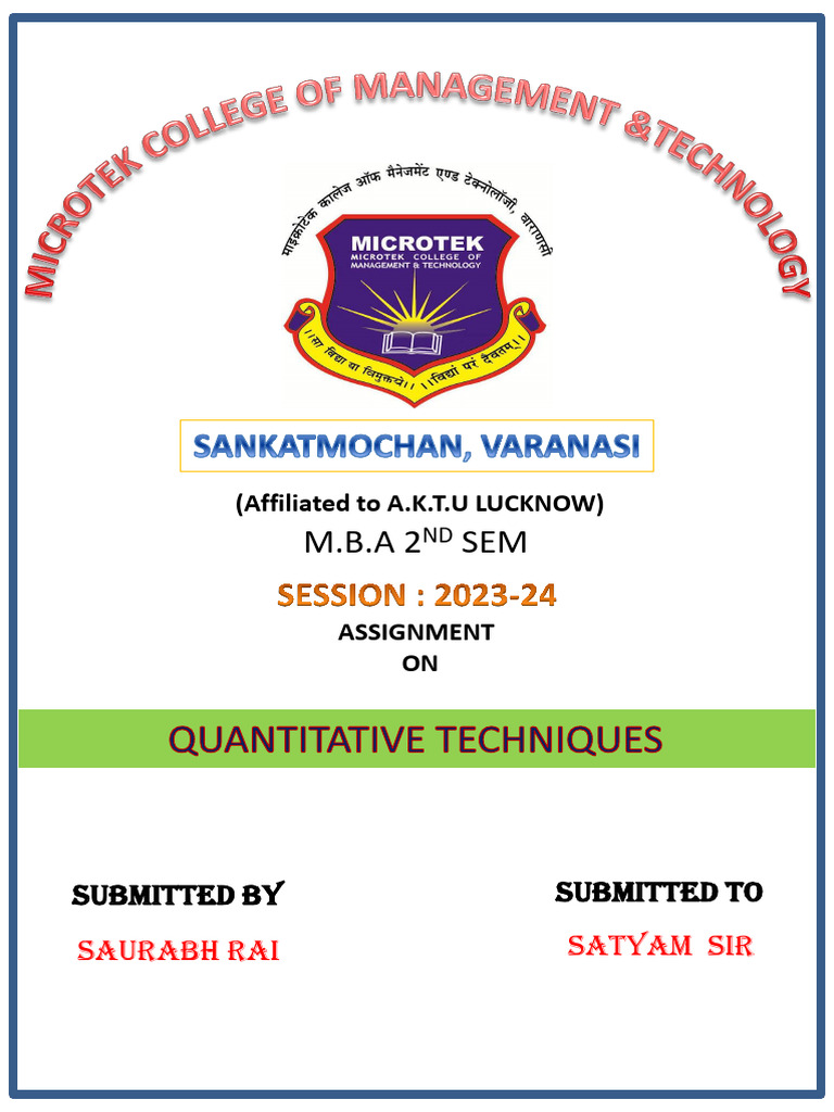 MBA 2nd Sem Assignment Submission | PDF