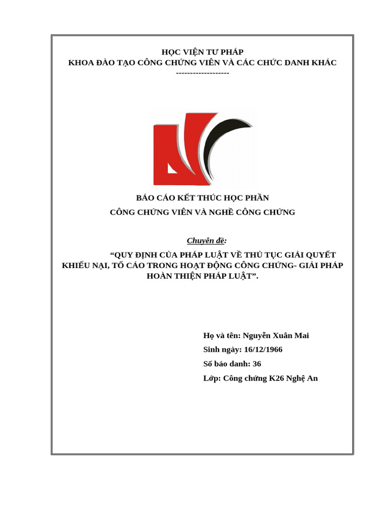 Báo Cáo Thi Cc1 Anh Mai | PDF