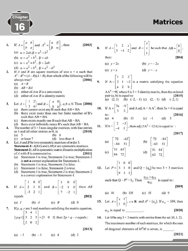 Matrices | PDF