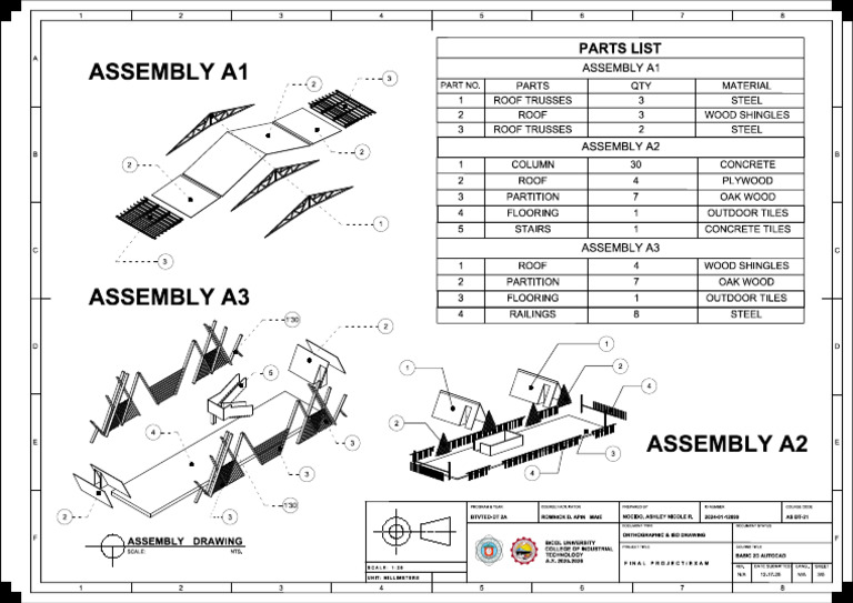 Basic 2D AutoCAD Final Project | PDF | Structural Engineering ...