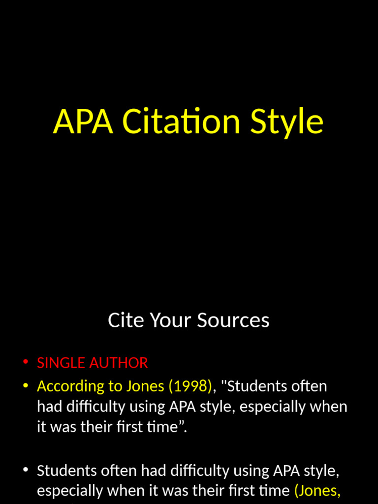 Apa Style | PDF
