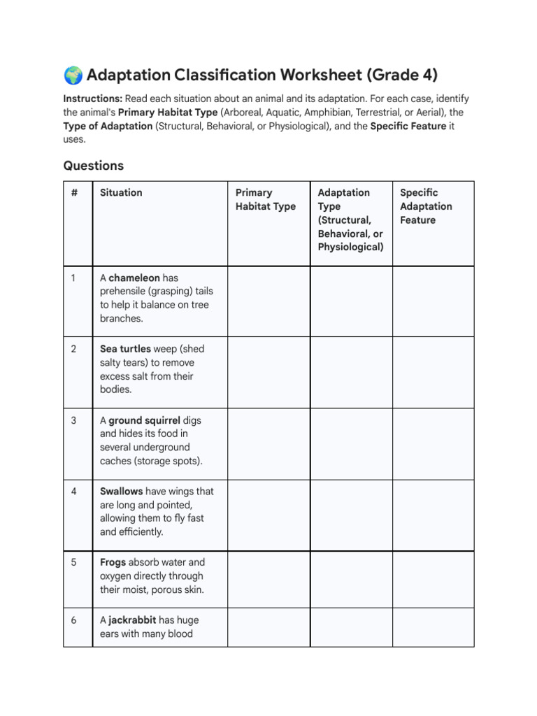 Adaptation in Animals 10 | PDF | Frog | Amphibian
