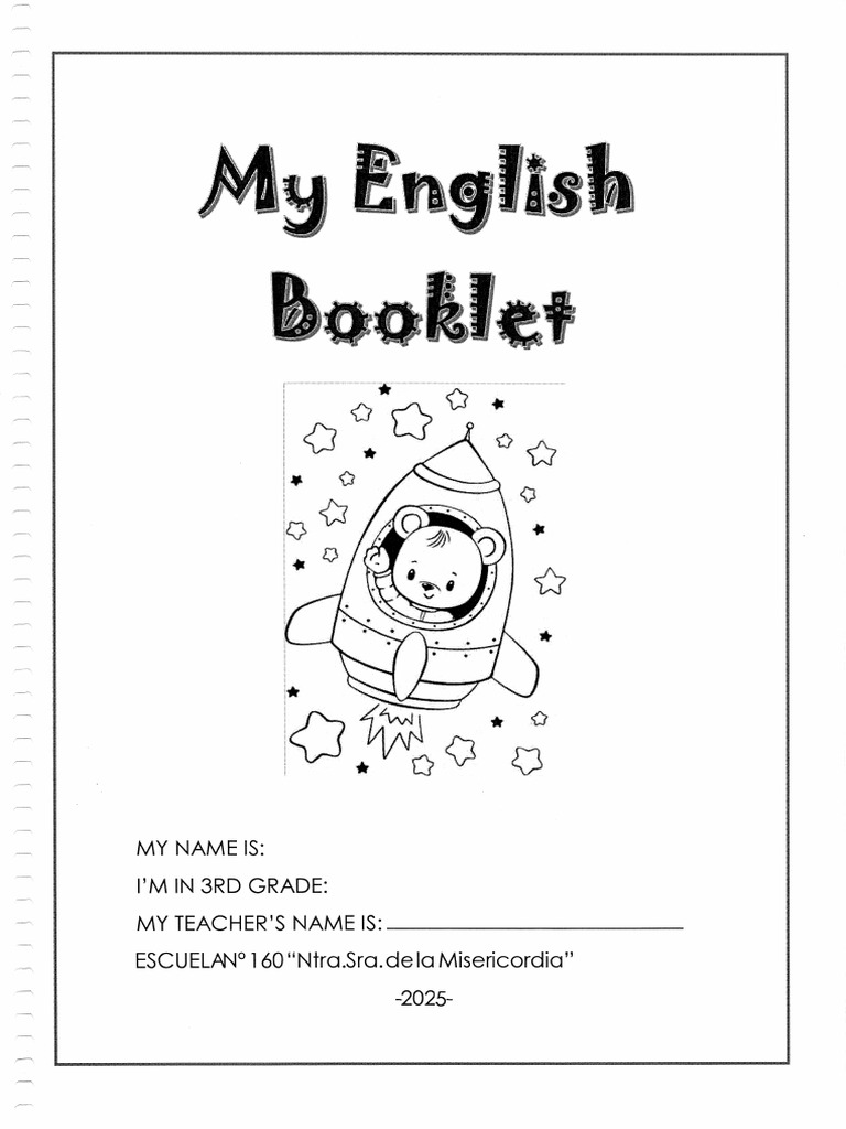 Cuadernillo Ingles 3° Grado | PDF