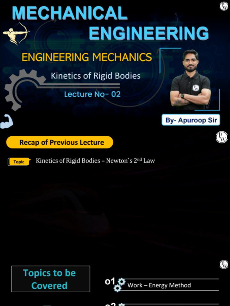 Kinetics of Rigid Bodies 02 - Class Notes (by - Apuroop Sir) | PDF