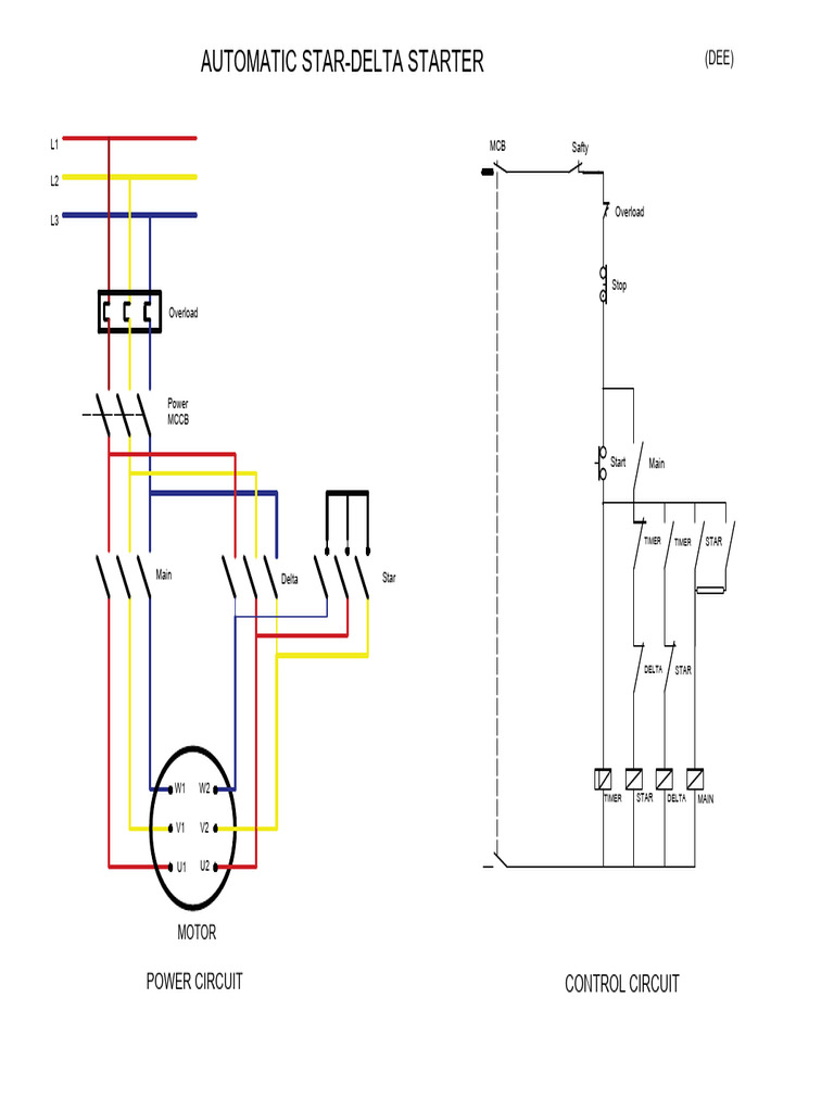 Report of Control and Power Circuit Diagram of Automatic Star - Delta ...