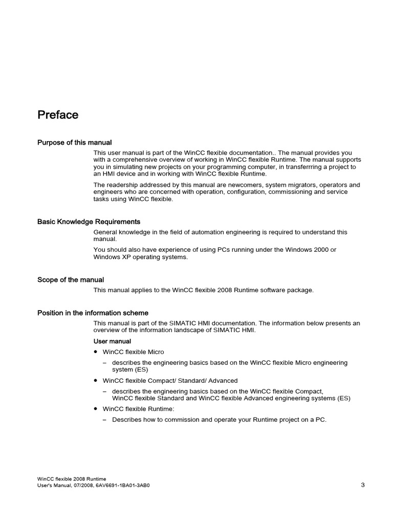 WinCC Flexible 2008 Runtime Manual | PDF