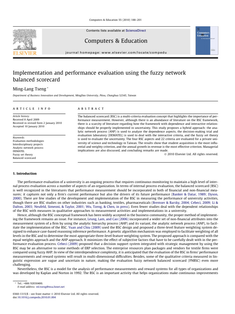 1 s2.0 S0360131510000072 Main | PDF | Fuzzy Logic | Evaluation